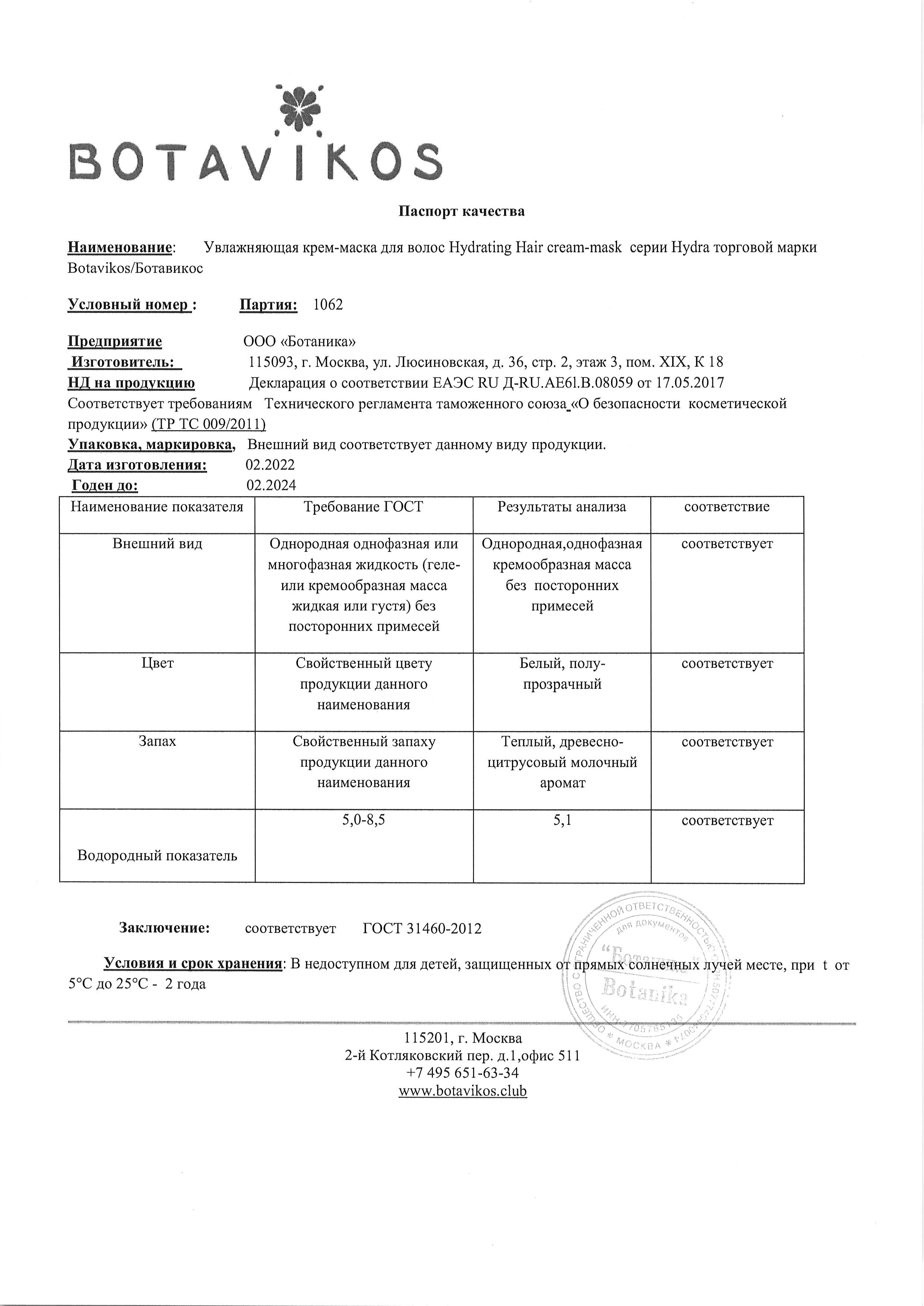 Паспорт №022022